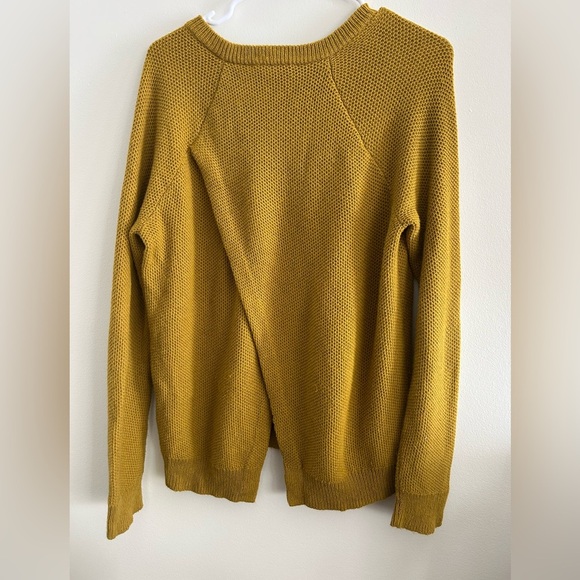 Madewell Province Cross Back Knit Sweater Pullover – Mustard Yellow – Women’s - Picture 5 of 7